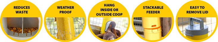 Chook Tower Feeder features
